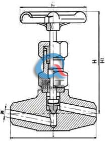 J61Y高壓焊接針型閥 (結(jié)構(gòu)圖)