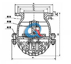 H42水下式底閥結(jié)構(gòu)圖